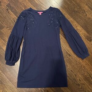Lilly Pulitzer Navy Blue Long Sleeve Mini Dress